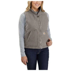 Carhartt Women's Sherpa Lined Mock Neck Vest - Polaire Sans Manches