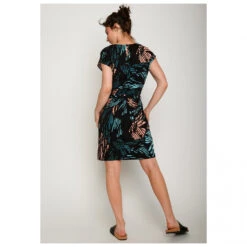 Women's Black Palm Step Dress - Robe