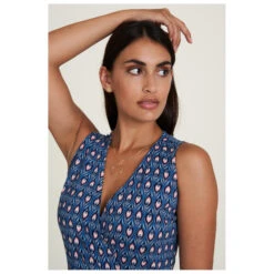 Women's V-Neck Jersey-Kleid Sleeveless - Robe